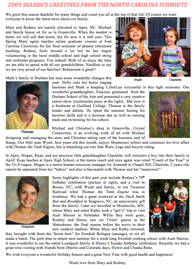 2009 Holiday Greetings